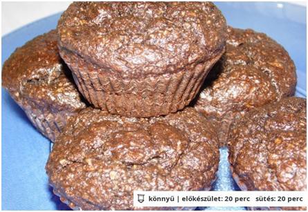 Muffin - cukkinis, kakaós-áfonyás (saját)